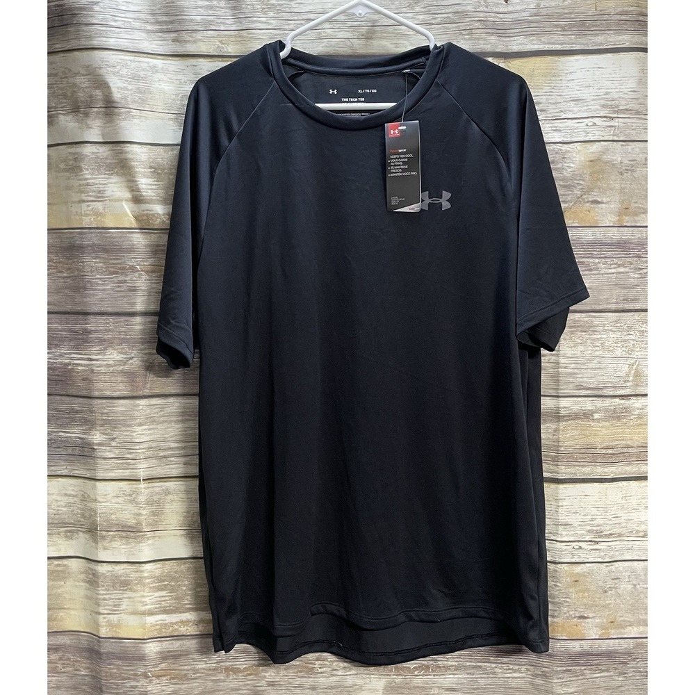 Under Armour Men's XL Tech Short‎ Sleeve Tee Novelty Loose Shirt Black NEW